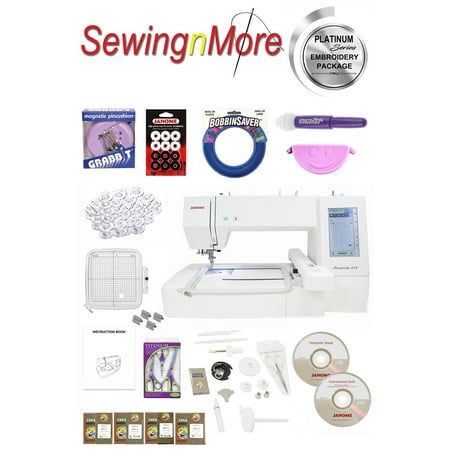 - Janome Memory Craft 400E Embroidery Machine w/Exclusive Platinum Series Bonus Package!