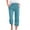 Sky Blue2, variant on HAiming Capris Pants for Women 2025 Summer Cotton Linen Casual Trendy Printed Drawstring High Waist Wide Leg Trousers