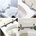 Alloy Hinge Set for Toilet Seat, 2Pack Replacement Fasteners, Durable
