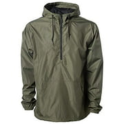 Windproof Lightweight Windbreaker Shell Jacket for Men and Women (Army Green, X-Large)