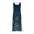 thumbnail image 4 of SEMPAI Up to 60% Off Summer Dresses Dresses for Women 2025 Casual Sleeveless Crew Neck Print Long Summerdresses For Women 2025 Trendy for Night Club Women's Plus Dresses Flash Deals, 4 of 5
