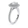 thumbnail image 3 of Eterna Jewel Brilliant Round Double Halo Cocktail Ring - 0.71Ct Lab-Created Simulated Diamond Ring - 14K White Gold Plated Engagement Ring for Women - Prong Setting Wedding Ring Gift, 3 of 3