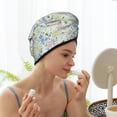 thumbnail image 6 of Xecao Honey Bees And Flowers Print Hair Towel, Hair Turbans for Wet Hair, Drying Hair Wrap for Curly Hair Women,Coral Velvet Dry Hair Cap,Dry Hair Hat, 6 of 6