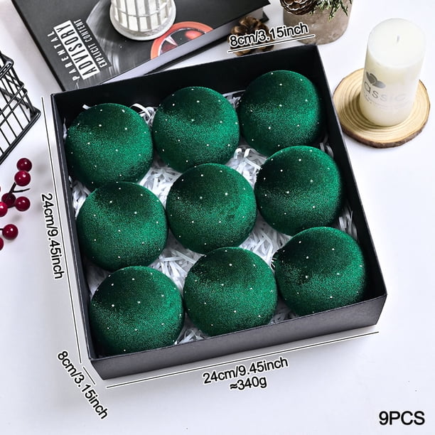 Bola Navidea De Terciopelo De 20 Cm Con Diamantes De Imitacin, De Cristal Brillante, Adorno Para Rboles De Navidad, Decoracin De Fiestas, Centros De Mesa De Bodas, Paquete De 1, Plateada, Ukhbmc