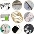 thumbnail image 3 of 24 Pack Curtain O-Rings Multifunctional Purpose Decorative Metal Shower Curtain Rings for Bathroom Shower Rod (Black), 3 of 7