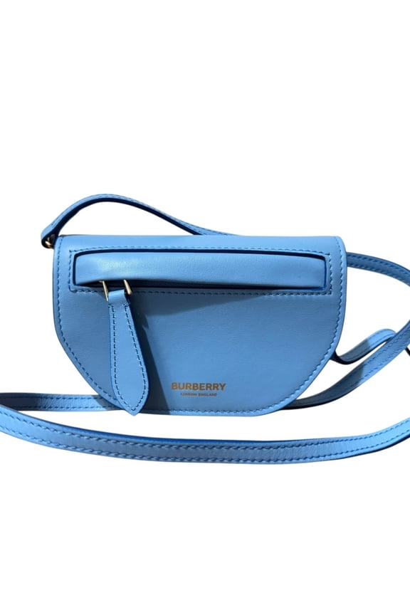 Pre-Owned BURBERRY Mini Olympia Micro Shoulder Bag, Blue, Women's (Good)