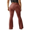 thumbnail image 2 of Women Bootcut Yoga Pants Tummy Control Workout Bootleg Velvet Trouser, 2 of 5