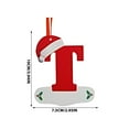 thumbnail image 3 of Neoyler Christmas Hat Letter Pendant Ornaments for Tree Decorations Personalized Gifts with Options for Home Office And Family Celebration 3.93X2.95in Red, 3 of 4