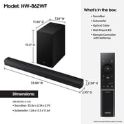 Samsung B-Series 3.1 Ch DTS Virtual:X Soundbar with Subwoofer HW-B62WF/ZA, Corded Electric, Bluetooth