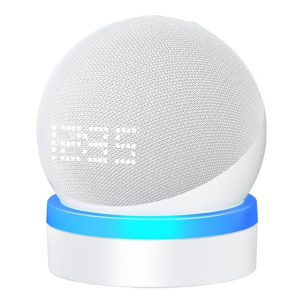 Fuqintop Soporte Para Echo Dot 4.ª/5.ª Generación Soporte De Mesa Con Guía De Luz Mejora El Efecto De Luz Ahorro De Espacio Dot 4/5 Accesorios Con Gestión De Cables Blanco