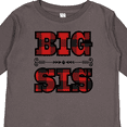 thumbnail image 4 of Inktastic Big Sis Buffalo Plaid Sister Girls Long Sleeve Toddler T-Shirt, 4 of 5