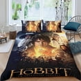 thumbnail image 2 of Hobbit Conjunto de sábanas temático, trío de piezas, cómodo y amigable con la piel, diseño único, regalo de decoración para el hogar para familiares, amigos y fans,135cm *200cm, 2 of 6