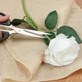 thumbnail image 4 of Mocoosy 12 Pcs Rose Artificial Flowers, Realistic Blossom White Fake Roses with Stems, Single Silk Rose Flower Bouquet for Wedding Centerpieces Arrangement Bridal Shower Party Decorations, 4 of 8