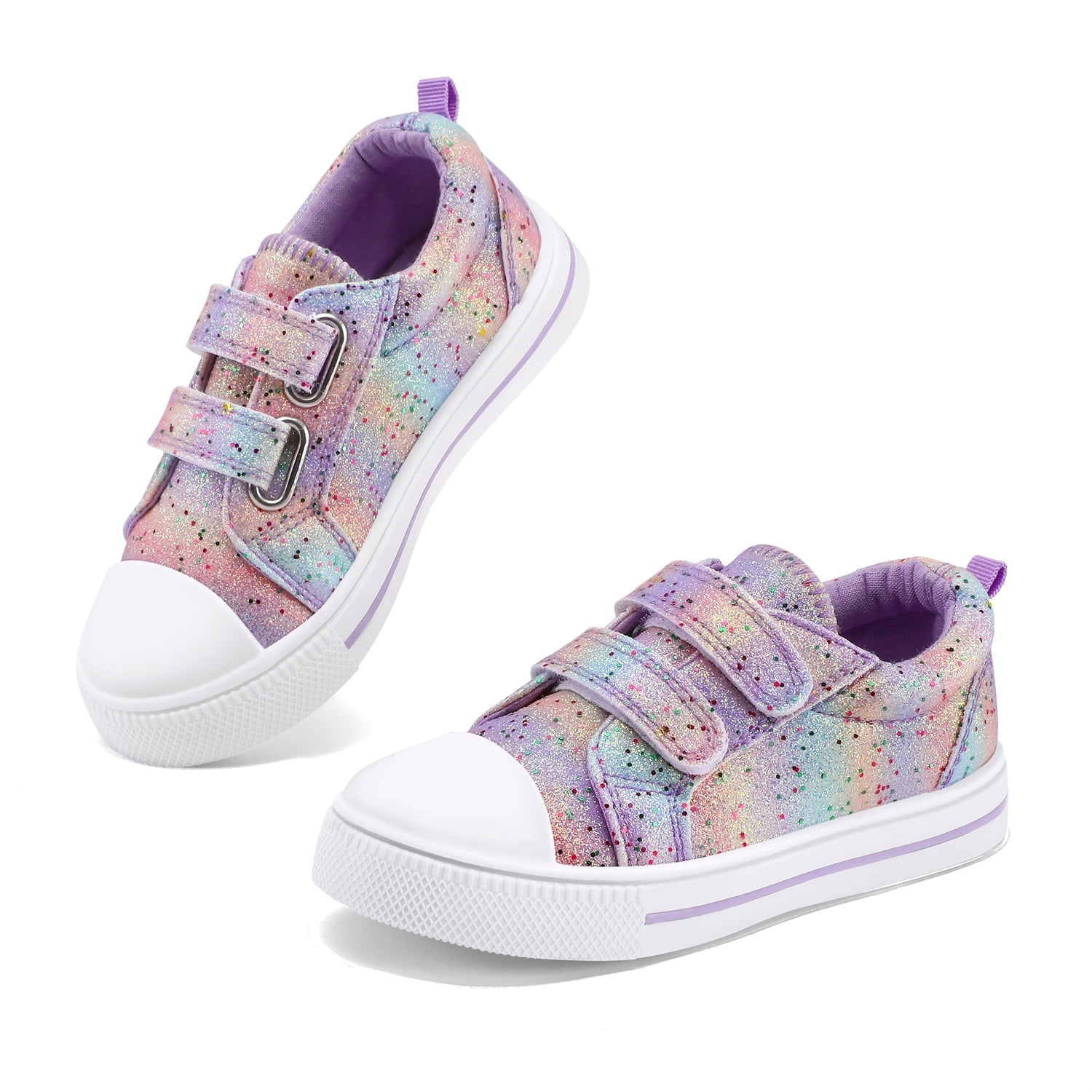 Kushyshoo Blue Tie-dye Toddler Shoes Kids Sneakers with Cartoon Dual Hook and Loops 11M For Girls