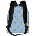 thumbnail image 3 of Lsque Cute Cartoon Corgi Pattern Backpack – School Travel Canvas Daypack with Ergonomic Padded Straps, Multiple Compartments & Leather Handle, 3 of 5