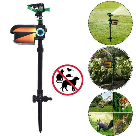 Costway Solar Powered Motion Activated Animal Repellent (Best Type Of Sprinkler Head)