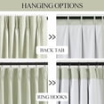 thumbnail image 5 of Soft Green Pinch Pleated Full Blackout Curtains Linen Blended Room Darkening Window Panels 84 inch for Living Room Bedroom Thermal Insulated Pinch Pleat Drapes with Hooks 60" Wx84 Lx1, 5 of 7