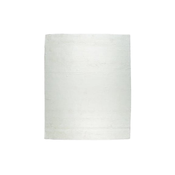 EORC FM35IV6X9 Hand-Knotted Wool Modern Solid Rug, 6' x 9', Ivory Area Rug