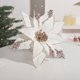 thumbnail image 1 of Adorno navideño de tela con forma de flor | Flor de Pascua de imitación dorada con lentejuelas de terciopelo | Decoración navideña para el hogar: árbol, pared, puerta, ventana, 1 of 6