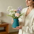 thumbnail image 5 of Hyknon Flower Vase, 7" Diamond Relief Flower Vases, Conical Danish Streamlined Flower Vases for Centerpieces Decor, Drop-Resistant Plastic Vase Ornament for Dining Table Living Room Wedding Bedroom, 5 of 7