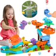 thumbnail image 1 of Set de construcción Marble Run COUOMOXA con temática de dinosaurios para niños de 3 a 8 años, 1 of 6
