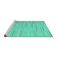 thumbnail image 2 of Ahgly Company Machine Washable Indoor Square Abstract Turquoise Blue Contemporary Area Rugs, 8' Square, 2 of 4