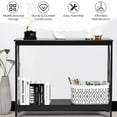 thumbnail image 5 of Costway 2-Tier Console Table x-Design Bookshelf Sofa Side Accent Table w/Shelf Black, 5 of 10