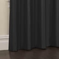 thumbnail image 2 of Mainstays Faux Silk 84" Drapery Grommet Window Curtains Panel, Black, 2 of 7