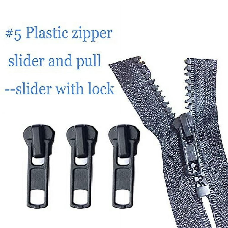 KGS Zipper Sliders, 30 Pieces Replacement Metal Pulls for Nylon Zipper  Repair