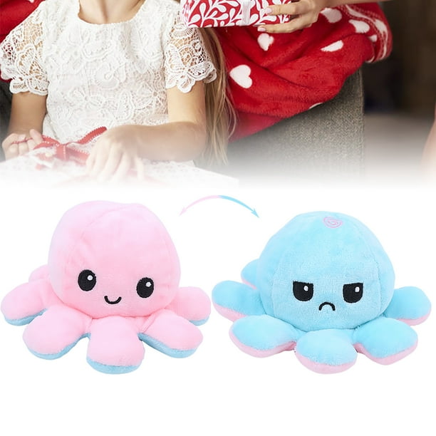 Muñeco de peluche para bebé, muñeco de peluche de pulpo reversible