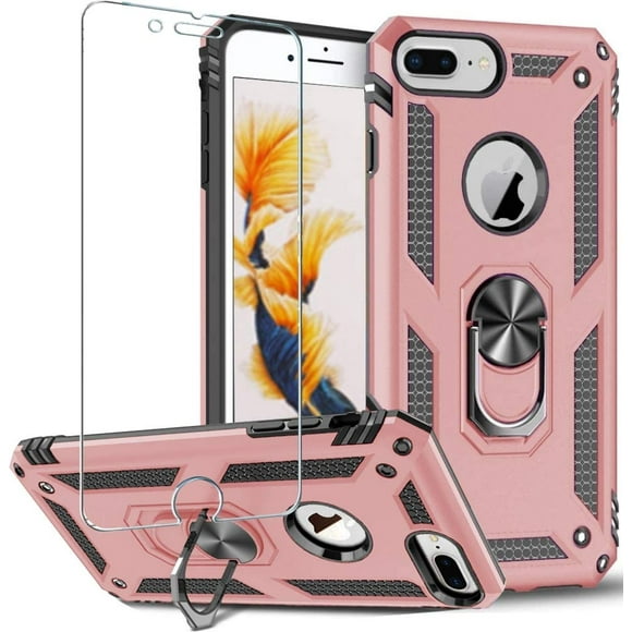 Folmeikat Compatible with iPhone 8 Plus, iPhone 7 Plus,iPhone 6s Plus/ 6 Plus Phone Case, Screen Protector 360 Degree
