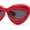 Red, variant on Womens Funky Balloon Thick Cat Eye Retro Plastic Sunglasses All Black