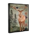 thumbnail image 3 of Stupell Geometric Pattern Wildlife Deer Animals & Insects Painting Black Floater Framed Art Print Wall Art, 3 of 6