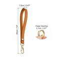 thumbnail image 2 of Uxcell PU Leather Keychain, Key Holder Keyring Strap with Metal Gold Key Ring Lock Anti Lost for Wallet Purse, Orange, 2 of 6