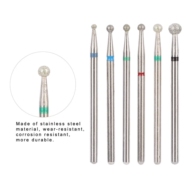 Cabezal de Taladro para Uñas BuyWeek 6 Piezas Acero Inoxidable Decoración Tecnología de Vanguardia