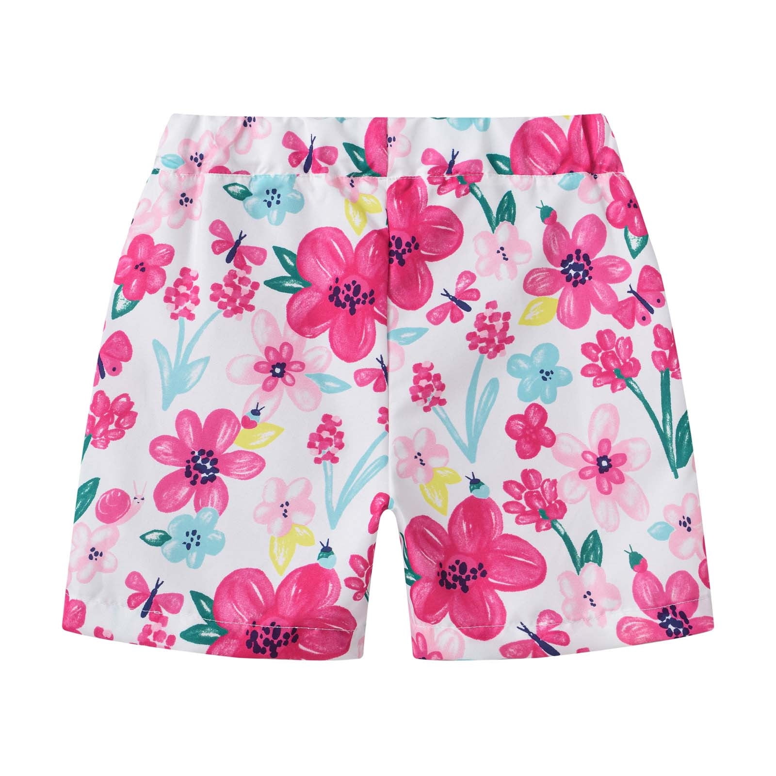 Child Boys Girls Casual Style Floral Printing Shorts Summer