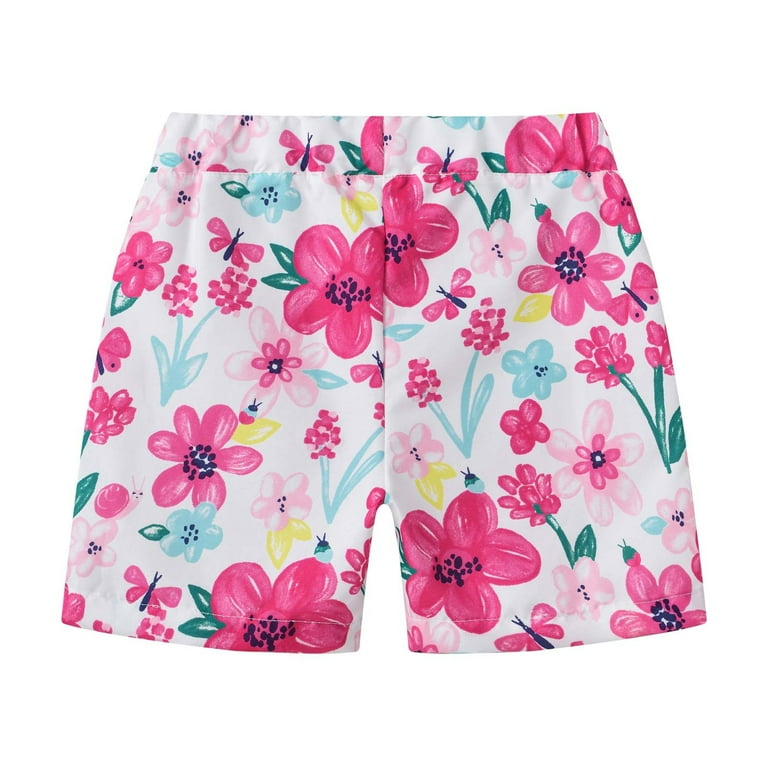 TEDOYE Toddler Child Boys Girls Swim Shorts Casual Style Floral
