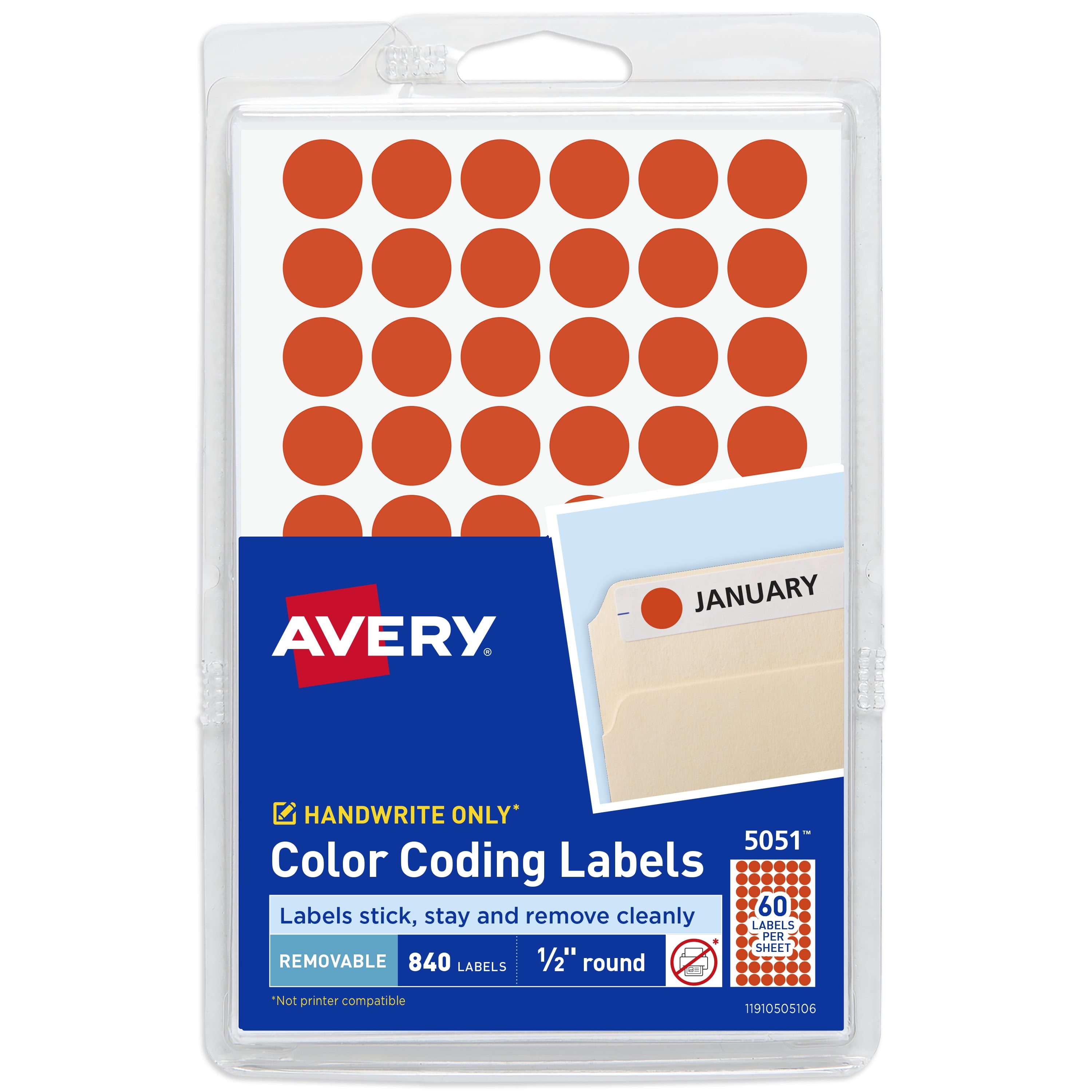 Avery Dot Stickers, 1/4