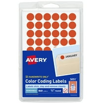 Avery Dot Stickers, 1/2" Diameter, Neon Coral, 840 Total (5051)