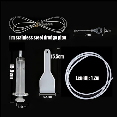 

Refrigerator Drain Dredge Cleaning Set Long Flexible Brush Refrigerator Hole Cleaner Scrub Brush Home Suction Syringe Cleaning Device