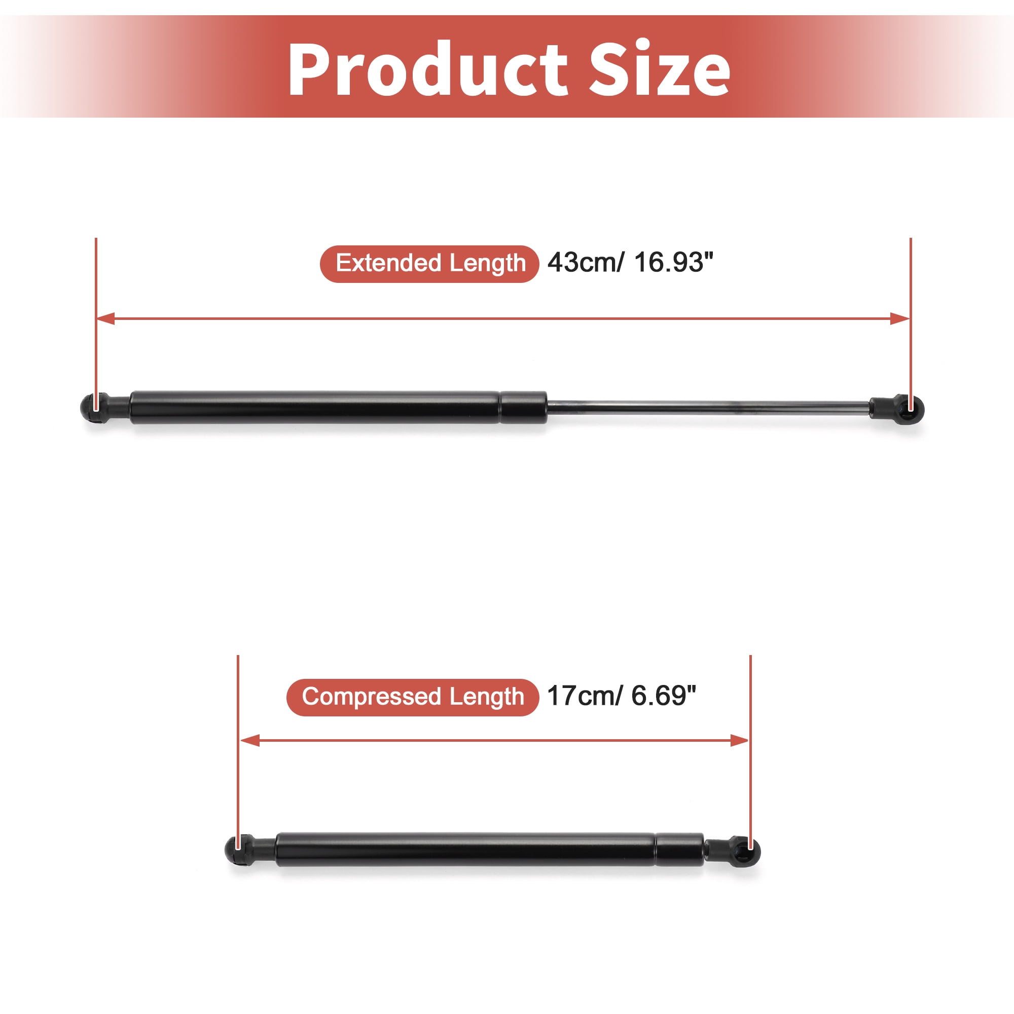 Unique Bargains 2Pcs Rear Hatch Lift Supports Gas Struts for Honda 2015-2020 1.5L L4