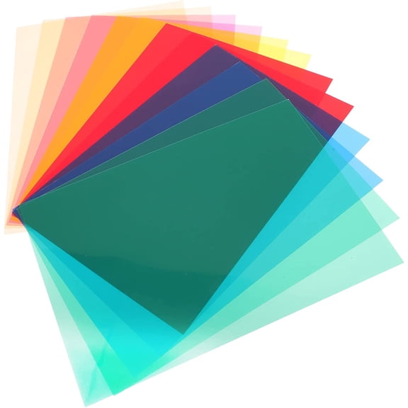 12pcs Colored Overlays for Reading Strips for Irlens and Visual Stress