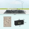 thumbnail image 6 of Outsunny Outdoor Patio Rug, Large Camping Carpet with Carrying Bag, 9' x 12' Waterproof Plastic Straw, Reversible, Black & Beige Rhombus, 6 of 8
