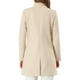 thumbnail image 3 of Abrigo de mujer INSPIRE CHIC de longitud media con cuello alto, de un solo botón, abrigo de invierno, color beige, talla XS, 3 of 7