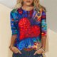 thumbnail image 2 of Blusa informal de manga larga con cuello redondo y estampado de amor para mujer Fridja  hkj2735, 2 of 5