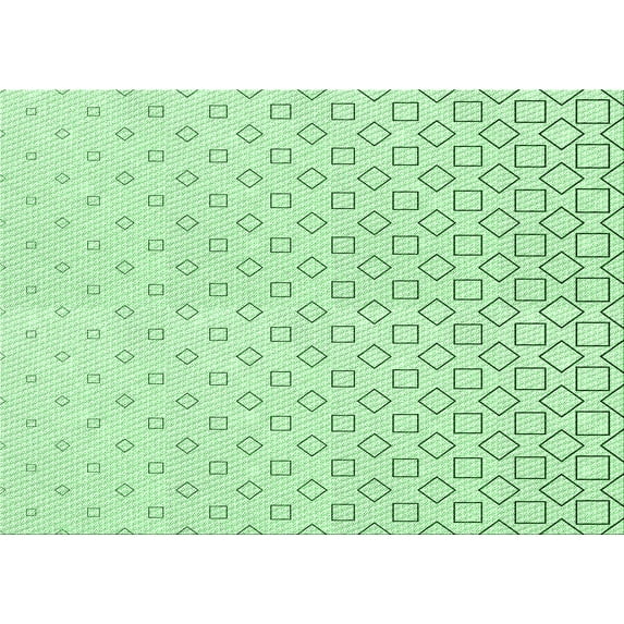Ahgly Company Indoor Rectangle Patterned Mint Green Area Rugs, 4' x 6'