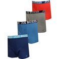 thumbnail image 1 of Joe Boxer Mens Joe Boxer Gray Red and Blue Hues Cotton 4 Pack Boxer Briefs (Small), 1 of 1