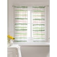 thumbnail image 3 of Green Pink Stripes Curtains 54 Inch Length,Sheer Curtains for Bedroom Living Room Window Gradient Geometric Smear Art Paint Rod Pocket Drapes Kitchen Curtains Small Half Window 52"x54" 2 Panels, 3 of 7