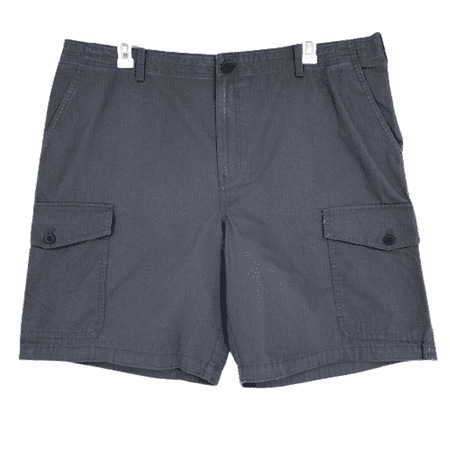 IZOD Men's Saltwater 10.5" Solid Washed Cargo Short (Asphalt, 42)