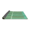 thumbnail image 2 of Ahgly Company Indoor Round Abstract Turquoise Blue Modern Area Rugs, 4' Round, 2 of 4